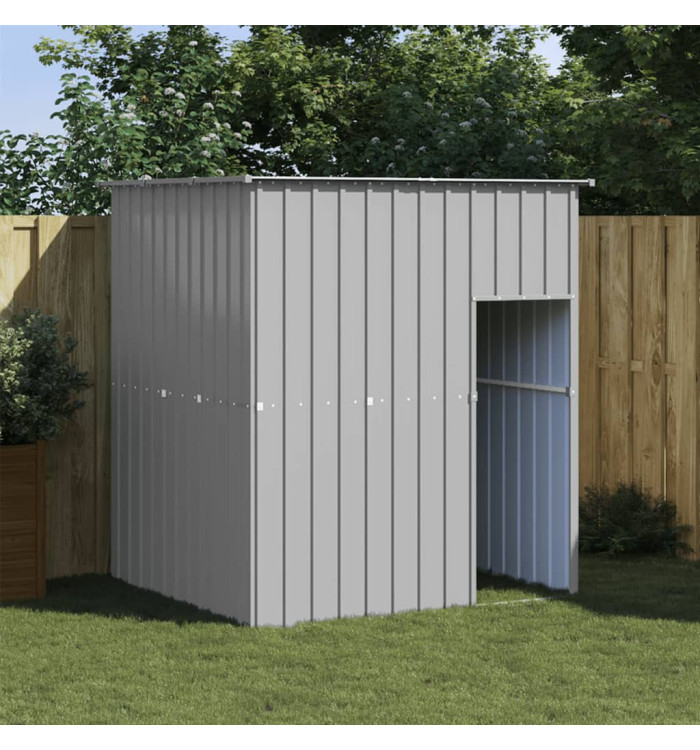 Niche pour chien avec toit gris clair acier galvanisé | Mobilier & Déco