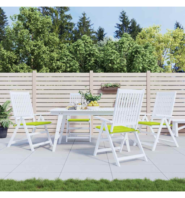 Coussins de chaise de jardin lot de 4 vert vif 40x40x4 cm | Mobilier & Déco