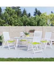 Coussins de chaise de jardin lot de 4 vert vif 40x40x4 cm | Mobilier & Déco