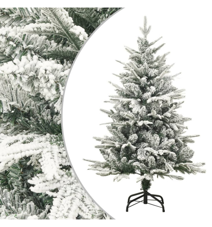 Sapin de Noël artificiel à flocons de neige Vert 120 cm PVC/PE | Mobilier & Déco