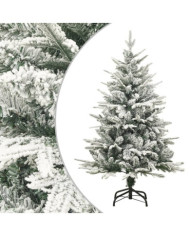 Sapin de Noël artificiel à flocons de neige Vert 120 cm PVC/PE | Mobilier & Déco