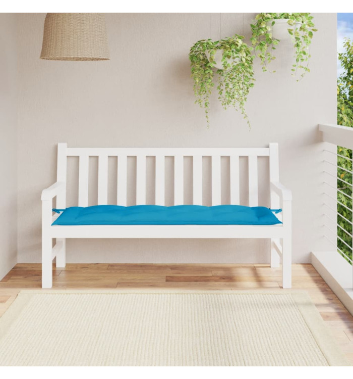Coussin de banc de jardin bleu clair 150x50x7 cm tissu oxford | Mobilier & Déco