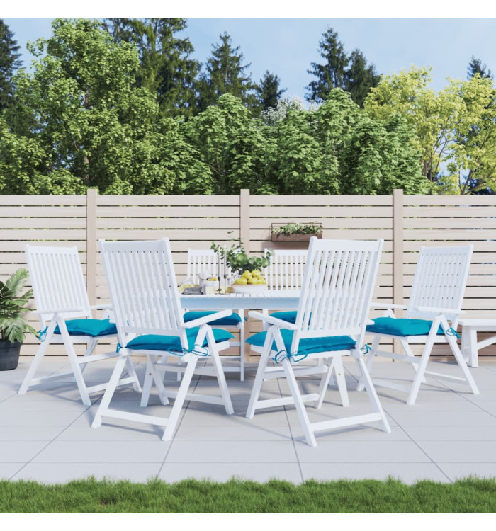 Coussins de chaise lot de 6 bleu clair 40x40x7 cm tissu oxford | Mobilier & Déco