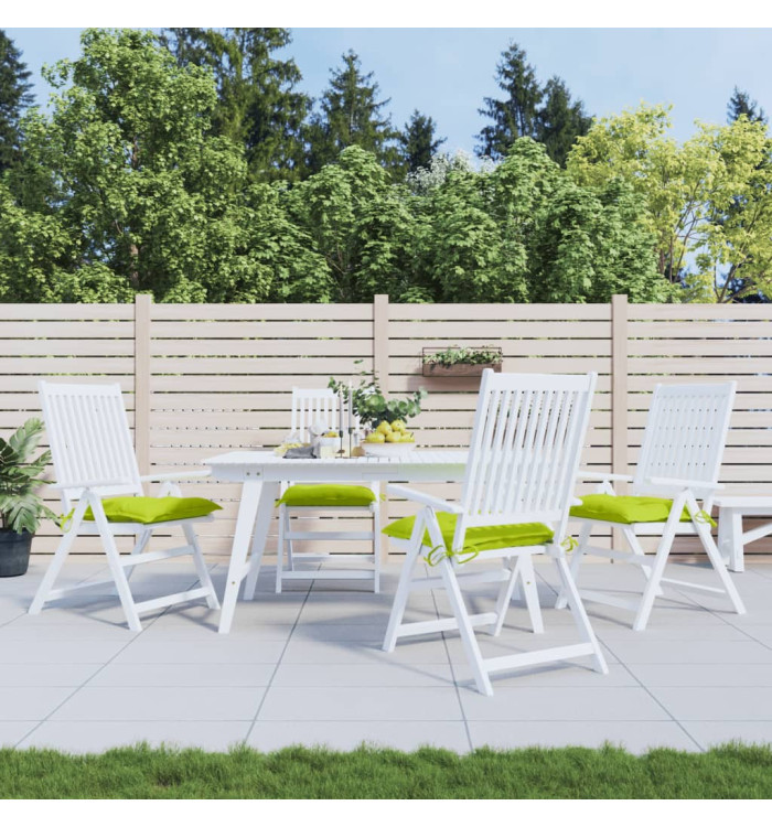 Coussins de chaise lot de 6 vert brillant 40x40x7 cm | Mobilier & Déco