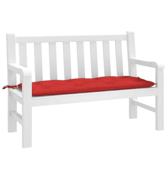 Coussin de banc de jardin rouge 120x50x7 cm tissu oxford | Mobilier & Déco