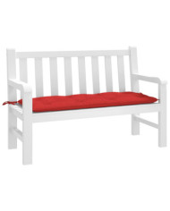 Coussin de banc de jardin rouge 120x50x7 cm tissu oxford | Mobilier & Déco