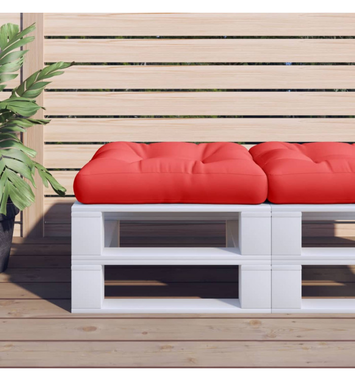 Coussin de palette rouge 58x58x10 cm tissu | Mobilier & Déco