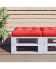 Coussin de palette rouge 58x58x10 cm tissu | Mobilier & Déco