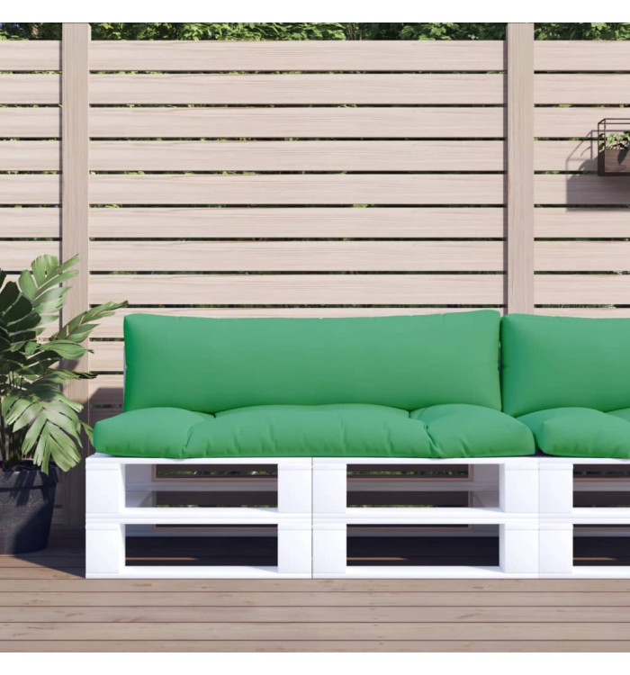 Coussins de palette lot de 2 vert tissu | Mobilier & Déco