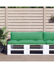 Coussins de palette lot de 2 vert tissu | Mobilier & Déco