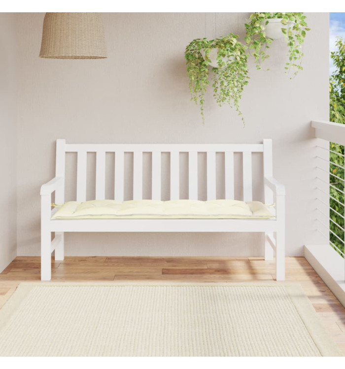 Coussin de banc de jardin crème 150x50x7 cm tissu oxford | Mobilier & Déco