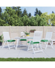 Coussins de chaise lot de 4 vert 40x40x7 cm tissu oxford | Mobilier & Déco