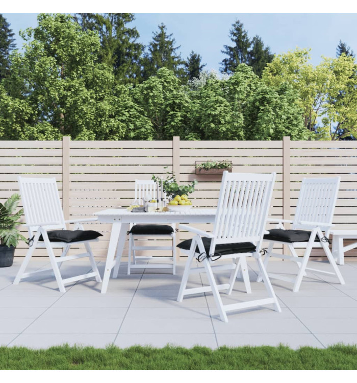 Coussins de chaise lot de 4 noir 40x40x7 cm tissu oxford | Mobilier & Déco