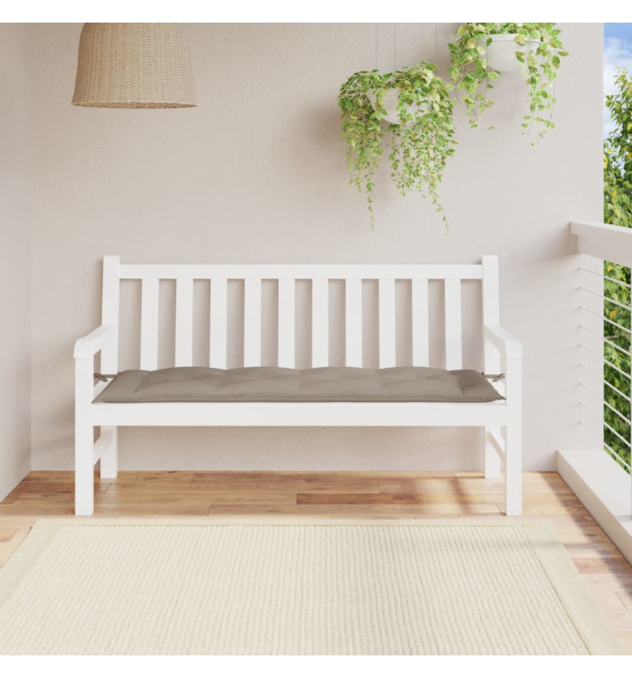 Coussin de banc de jardin taupe 150x50x7 cm tissu oxford | Mobilier & Déco