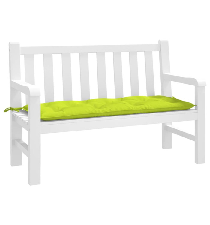 Coussin de banc de jardin vert brillant 120x50x7cm tissu oxford | Mobilier & Déco