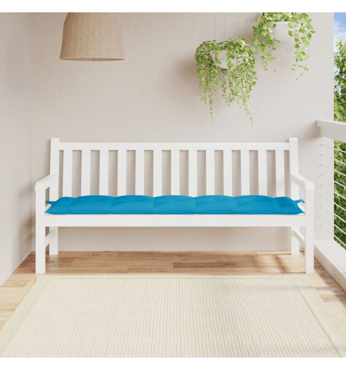 Coussin de banc de jardin bleu clair 180x50x7 cm tissu oxford | Mobilier & Déco
