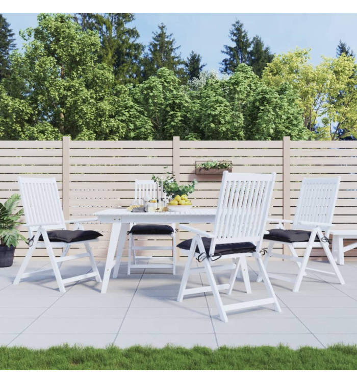 Coussins de chaise lot de 4 anthracite 40x40x7 cm tissu oxford | Mobilier & Déco