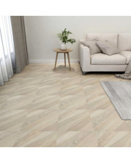 Planches de plancher autoadhésives 20 pcs PVC 1,86m² Beige rayé | Mobilier & Déco