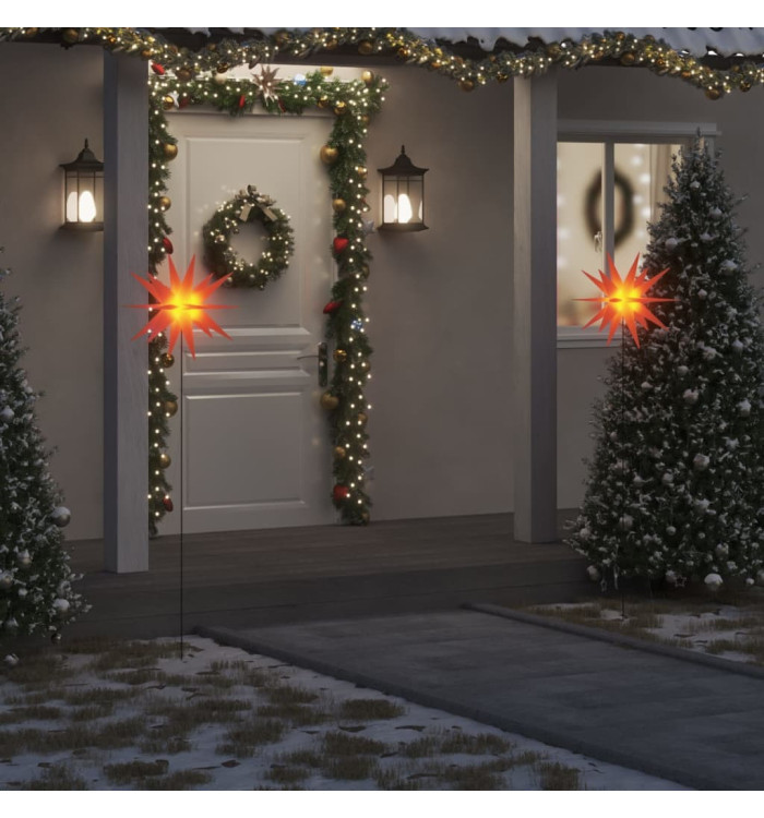 Lumière de Noël avec piquet LED pliable rouge 57 cm | Mobilier & Déco