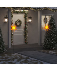 Lumière de Noël avec piquet LED pliable jaune 57 cm | Mobilier & Déco