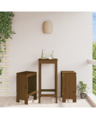 Tabourets lot de 2 marron miel 40x36x75 cm bois massif de pin | Mobilier & Déco