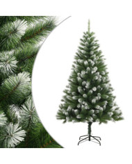 Sapin de Noël artificiel à charnières avec neige floquée 240 cm | Mobilier & Déco