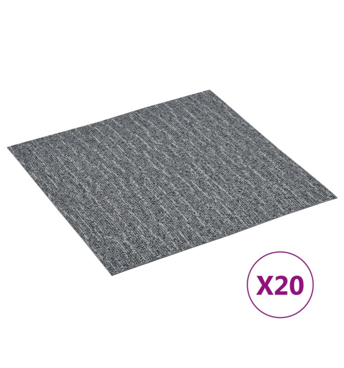 Dalles de plancher autoadhésives 20 pcs PVC 1,86 m² gris | Mobilier & Déco