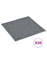 Dalles de plancher autoadhésives 20 pcs PVC 1,86 m² gris | Mobilier & Déco