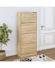 Armoire à chaussures Chêne sonoma 63x24x147cm Bois d'ingénierie | Mobilier & Déco