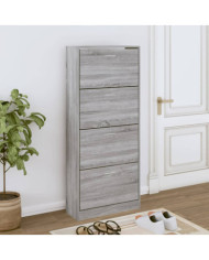 Armoire à chaussures Sonoma gris 63x24x147 cm Bois d'ingénierie | Mobilier & Déco