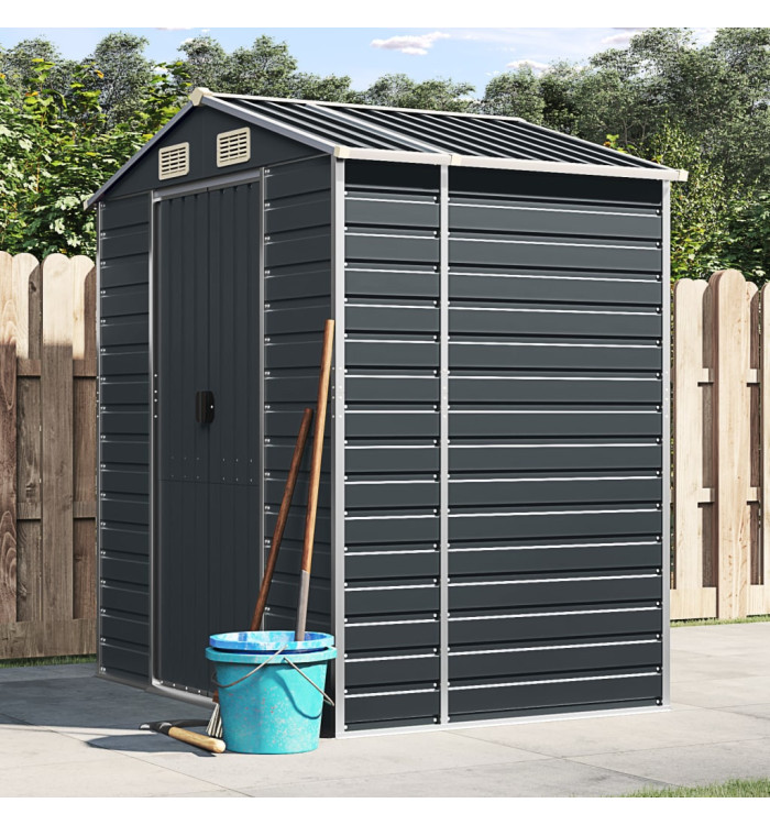Abri de jardin anthracite 191x130x198 cm acier galvanisé | Mobilier & Déco