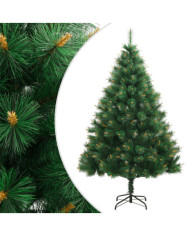 Sapin de Noël artificiel à charnières avec support 210 cm | Mobilier & Déco
