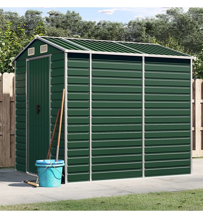 Abri de jardin vert 191x215x198 cm acier galvanisé | Mobilier & Déco