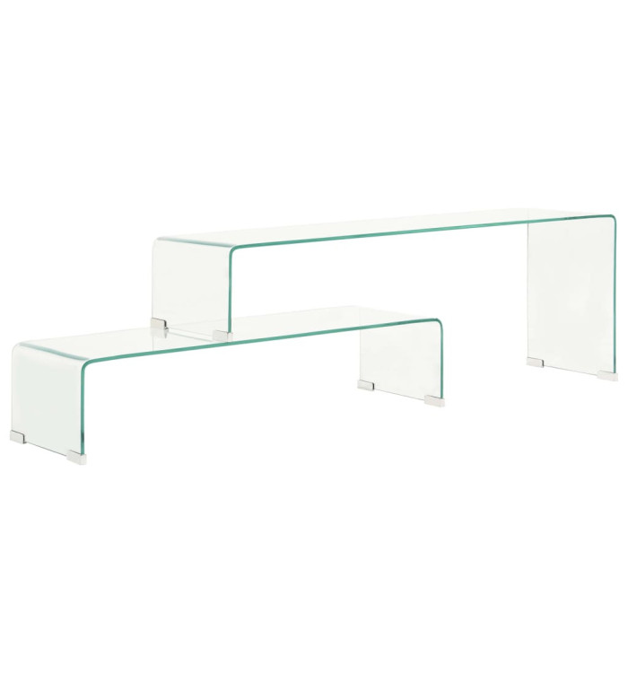 Ensemble de table basse 2 pcs 90x30x20/110x30x40cm Verre trempé | Mobilier & Déco