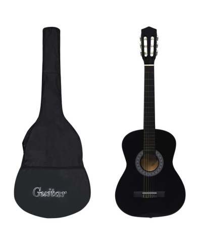 Guitare classique avec sac pour débutants Noir 3/4 36" | Mobilier & Déco
