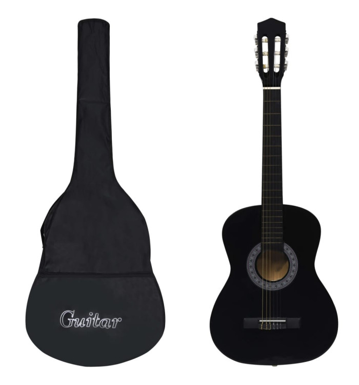 Guitare classique avec sac pour débutants Noir 3/4 36" | Mobilier & Déco