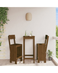 Tabourets lot de 2 marron miel 40x48,5x115,5 cm bois massif pin | Mobilier & Déco