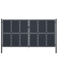 Portail de jardin Acier 400 x 175 cm Anthracite | Mobilier & Déco