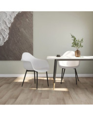 Chaises à manger lot de 2 blanc PP | Mobilier & Déco