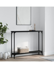 Table console noir 100x22,5x75 cm bois d'ingénierie | Mobilier & Déco