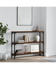 Table console chêne marron 100x22,5x75 cm bois d'ingénierie | Mobilier & Déco