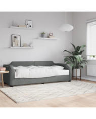 Lit de jour avec matelas gris foncé 80x200 cm tissu | Mobilier & Déco