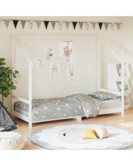 Cadre de lit pour enfants blanc 80x200 cm bois de pin massif | Mobilier & Déco