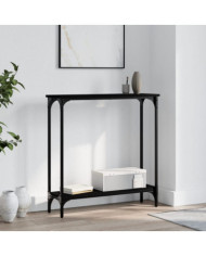 Table console noir 75x22,5x75 cm bois d'ingénierie | Mobilier & Déco