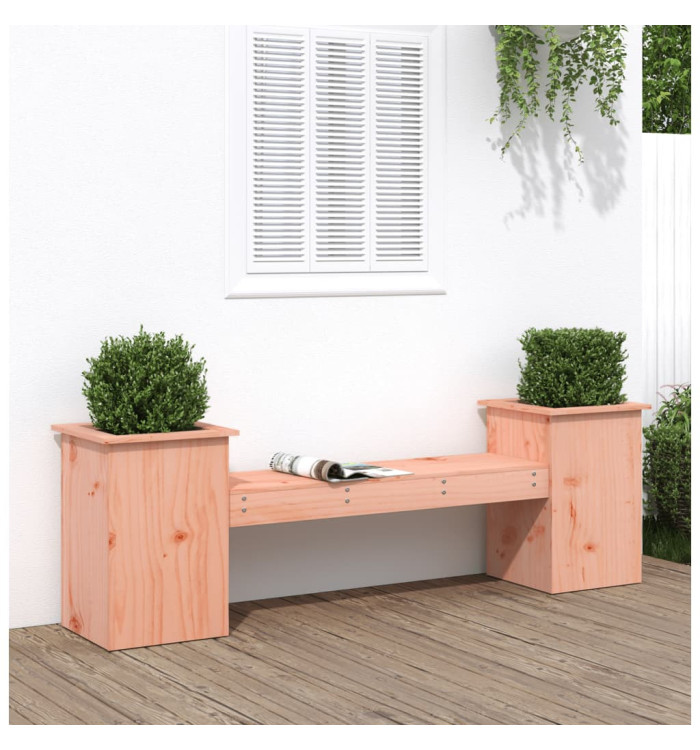 Banc avec jardinières 184,5x39,5x56,5cm bois massif de douglas | Mobilier & Déco