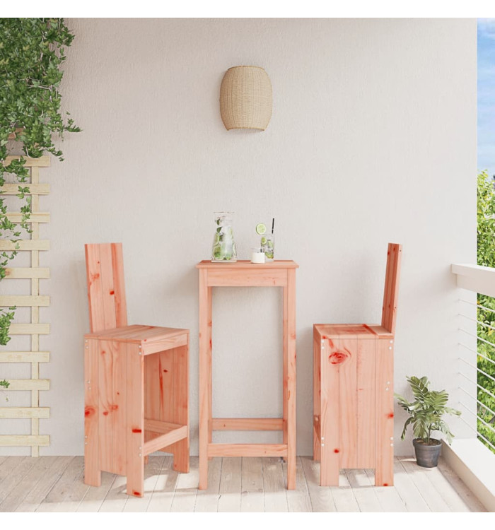 Tabourets de bar lot de 2 40x42x120 cm bois massif douglas | Mobilier & Déco