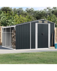 Abri de jardin anthracite 277x279x179 cm acier galvanisé | Mobilier & Déco