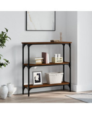 Table console chêne marron 75x22,5x75 cm bois d'ingénierie | Mobilier & Déco