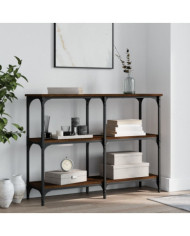 Table console chêne marron 100x29x75 cm bois d'ingénierie | Mobilier & Déco