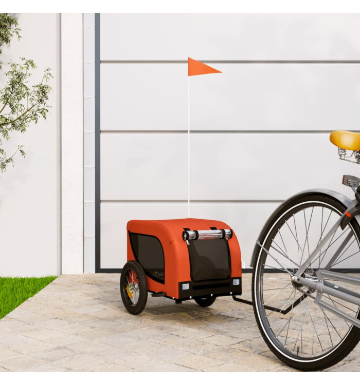 Remorque de vélo pour animaux de compagnie orange et noir | Mobilier & Déco
